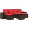 vidaXL 7-dielna z&aacute;hradn&aacute; s&uacute;prava pohoviek s vank&uacute;&scaron;mi hned&aacute; polyratan