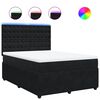 vidaXL Posteľn&yacute; r&aacute;m boxspring s matracom čierny 140x190 cm zamat