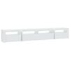 vidaXL TV skrinka s LED svetlami biela 240x35x40 cm