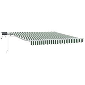 vidaXL Sklopn&aacute; mark&iacute;za Zelen&aacute; a biela 300 x 250 cm Tkanina a hlin&iacute;k
