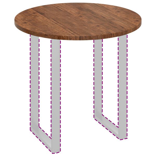 vidaXL Vrchn&aacute; doska Svetlohned&aacute; &Oslash; 80 x 2,5 cm Mas&iacute;vne dubov&eacute; drevo