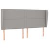 vidaXL Čelo postele so z&aacute;hybmi bledosiv&eacute; 203x23x118/128 cm l&aacute;tka