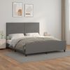 vidaXL Posteľn&yacute; r&aacute;m s čelom siv&yacute; 180x200 cm umel&aacute; koža