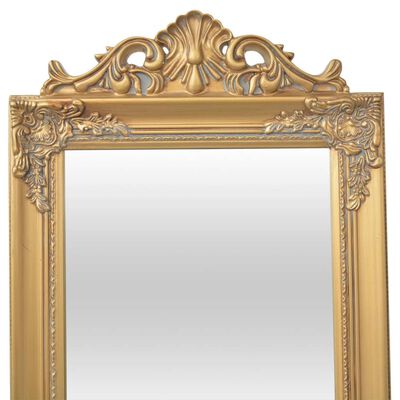 vidaXL Samostatne stojace zrkadlo, barokový štýl 160x40cm, zlaté