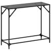 vidaXL Konzolov&yacute; stol&iacute;k s čiernou sklenenou doskou 98x35x81 cm oceľ