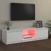 vidaXL TV skrinka s LED svetlami biela 140x40x36 cm
