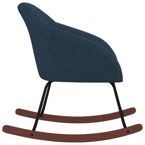 vidaXL Hojdacie kreslo modré látkové