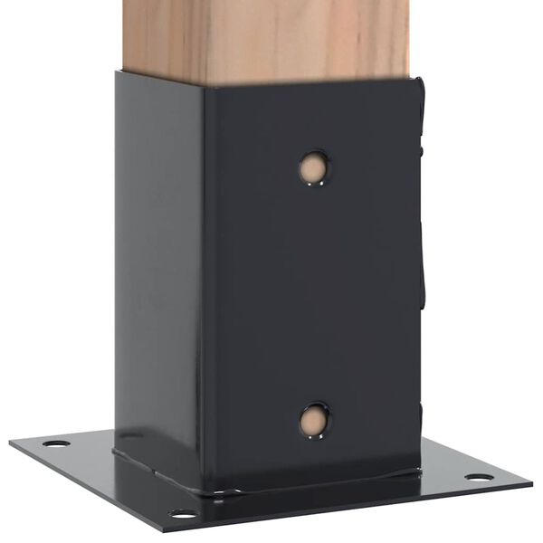 vidaXL podstavce stĺpikov &scaron;tvorcov&eacute; 4 ks Antracit 91x91 mm