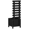 vidaXL Záhradný kvetináč s regálom čierny 39x39,5x114cm masív.borovica