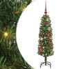 vidaXL Umel&yacute; vianočn&yacute; stromček Zelen&aacute; 120 cm PVC, oceľ a plast