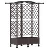 vidaXL Vyv&yacute;&scaron;en&yacute; z&aacute;hon s mriežkou a strechou Hned&aacute; 124 x 40 x 129 cm PP