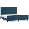 vidaXL R&aacute;m postele bez matraca tmavomodr&yacute; 160x200 cm zamat
