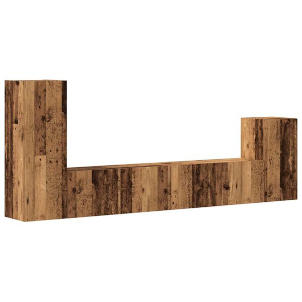 VidaXL 4-dielna súprava nástennej TV skrinky, kompozitné drevo