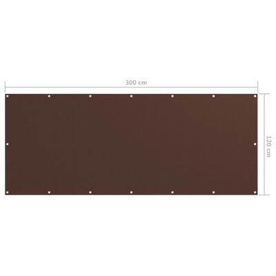 vidaXL Balkónová markíza, hnedá 120x300 cm, oxfordská látka
