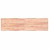 vidaXL Stolov&aacute; doska svetlohned&aacute; 220x60x(2-4)cm o&scaron;etren&yacute; mas&iacute;v hrany