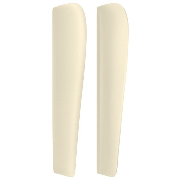 vidaXL Čelo postele so z&aacute;hybmi kr&eacute;mov&eacute; 203x23x118/128 cm umel&aacute; koža