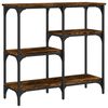 vidaXL Konzolový stolík dymový dub 80x29x75 cm kompozitné drevo