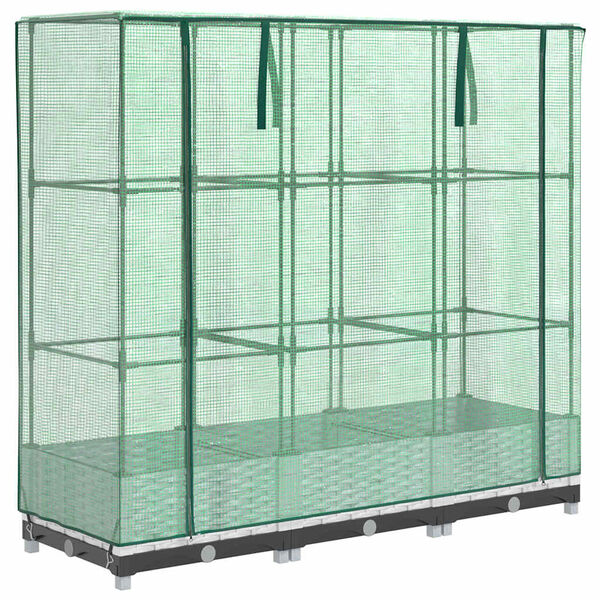 vidaXL Z&aacute;hon s krytom na sklen&iacute;k ratanov&yacute; vzhľad 120x40x123 cm