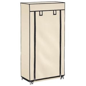 vidaXL Reg&aacute;l na top&aacute;nky s krytom, kr&eacute;mov&yacute; 58x28x106 cm, l&aacute;tka