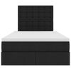 vidaXL Postel s &uacute;ložn&yacute;m prostorem a LED svetlom Čierna 120 x 190 cm