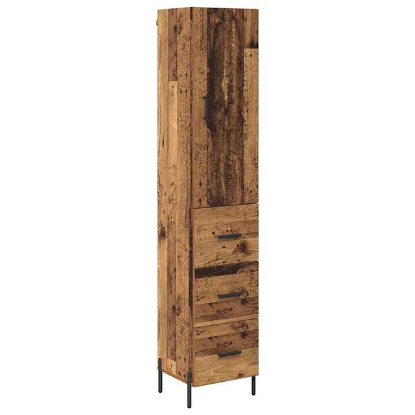 vidaXL Highboard Star&eacute; drevo 34,5 x 34 x 180 cm Kompozitn&eacute; drevo