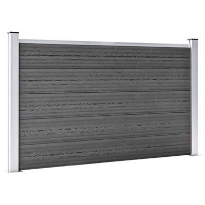 vidaXL Sada plotových panelov WPC 699x105 cm čierna