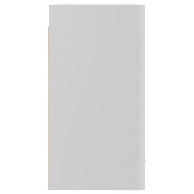 vidaXL Závesná skrinka, lesklá biela 39,5x31x60 cm, drevotrieska
