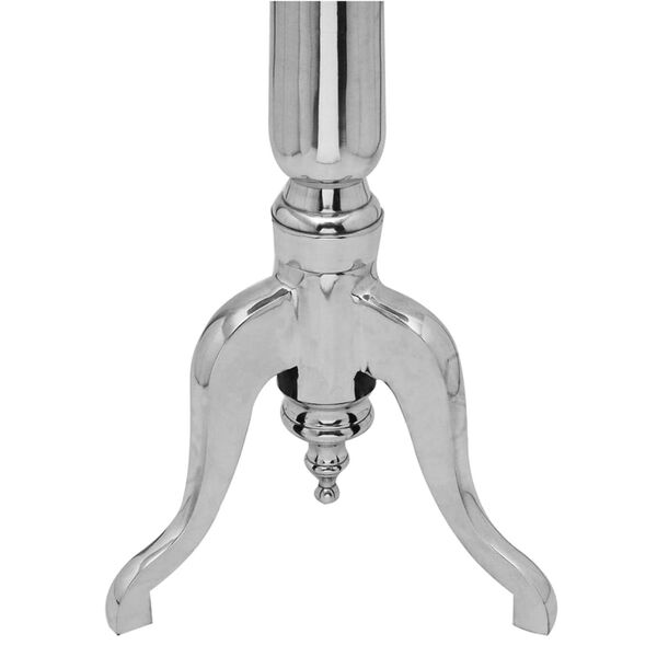 vidaXL Okrúhly bočný stolík, strieborný, hliníkový