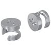vidaXL Matice s kamlockom 2 pcs Strieborn&aacute; 12 x 10 mm Oceľ