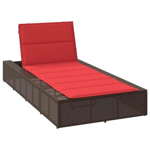 VidaXL sol&aacute;rium s pl&aacute;vaj&uacute;cim vank&uacute;&scaron;om hned&yacute; polyratanov&yacute;