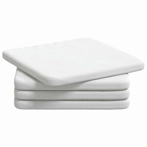 vidaXL Vank&uacute;&scaron;e na sedenie 4 pcs Biela 40 x 40 x 3 cm l&aacute;tka