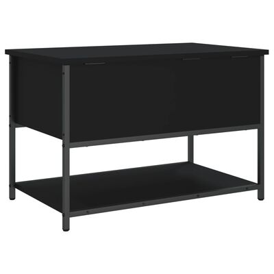 vidaXL Úložná lavička čierna 70x42,5x47 cm kompozitné drevo
