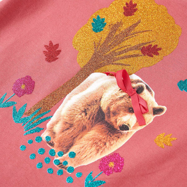 Detské tričko s dlhými rukávmi staroružové 140