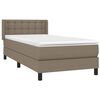 vidaXL Boxspring posteľ s matracom sivohned&yacute; 100x200 cm l&aacute;tka
