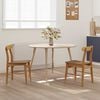 vidaXL Jedálenská stolička 2 pcs Prírodná Masívne drevo