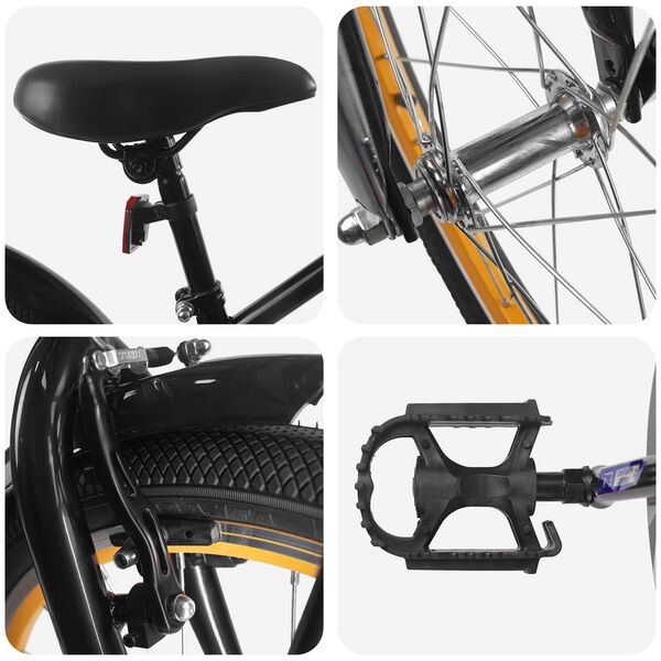 vidaXL Detsk&eacute; Kolo 20 Palcov pre vek 6-11 rokov Čierna