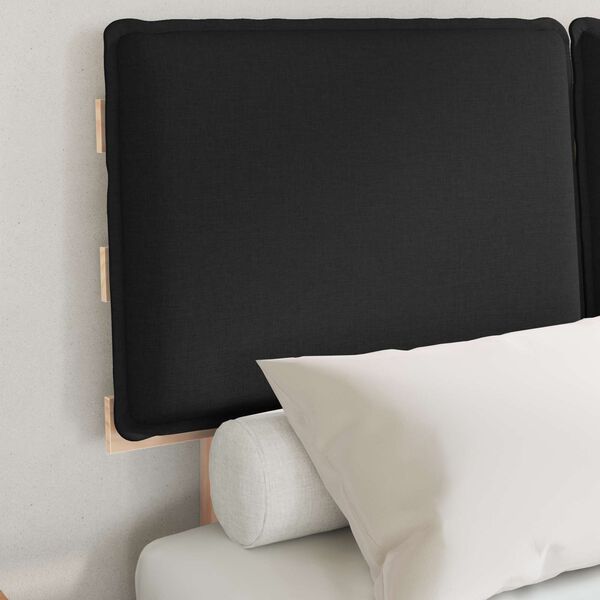 vidaXL R&aacute;m postele s čal&uacute;nen&yacute;m čelom Čierna 120 x 190 cm