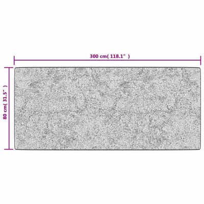 vidaXL Prateľný koberec 80x300 cm čierno-biely protišmykový