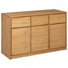 vidaXL Komoda SAUDA dub 114x43x75,5 cm borovicov&yacute; mas&iacute;v