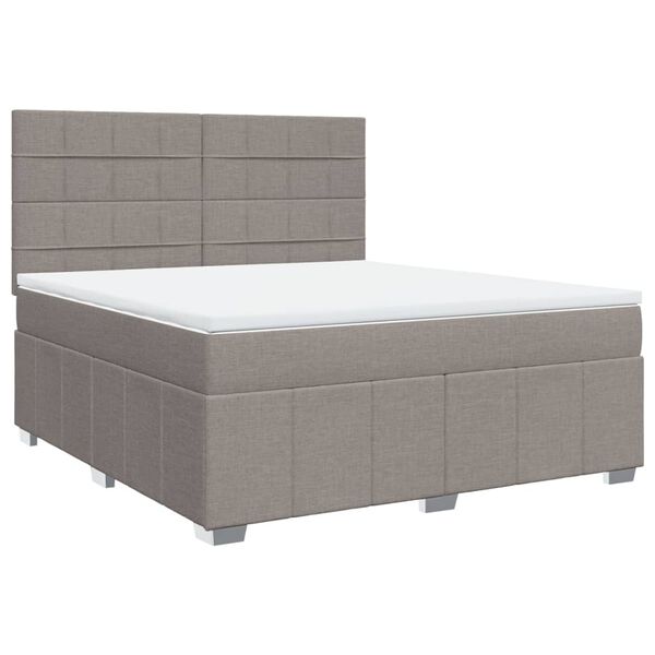 vidaXL Posteľn&yacute; r&aacute;m boxspring s matracom sivohned 180x200 cm l&aacute;tka