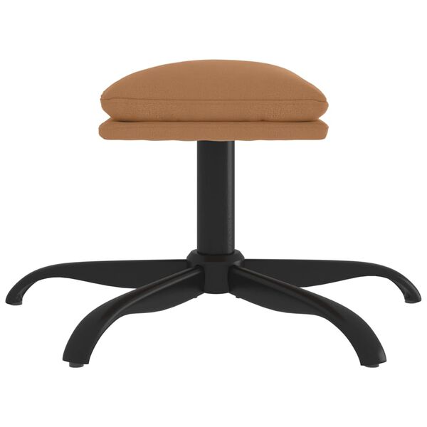 vidaXL Podnožka sivohnedá 60x60x36 cm látka z mikrovlákna