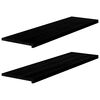 vidaXL Okenn&yacute; parapet 2 ks hnedočiern&aacute; 140x40x2 cm dubov&yacute; mas&iacute;v