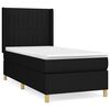vidaXL Posteľn&yacute; r&aacute;m boxspring s matracom čierny 90x200 cm l&aacute;tka