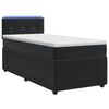 vidaXL Posteľ boxspring s matracom Čierna 100 x 200 cm Zamat