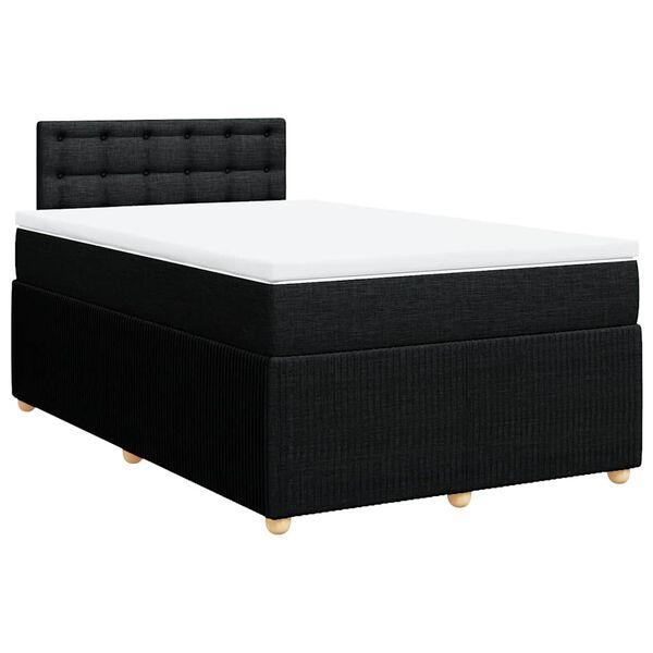 vidaXL Boxspring posteľ s matracom čierny 120x200 cm l&aacute;tka