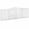 vidaXL Obl&uacute;kov&yacute; gabionov&yacute; k&ocirc;&scaron; 400x30x120/140 cm pozinkovan&eacute; železo