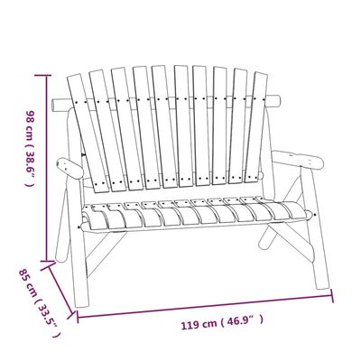 vidaXL 3-dielna záhradná sedacia súprava smrekový masív