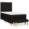 vidaXL Posteľn&yacute; r&aacute;m boxspring s matracom čierny 80x200 cm l&aacute;tka