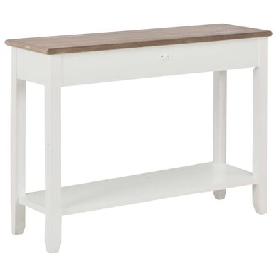 vidaXL Konzolový stolík biely 110x35x80 cm drevo