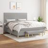 vidaXL Boxspring posteľ s matracom svetlosiv&aacute; 100x200 cm l&aacute;tka